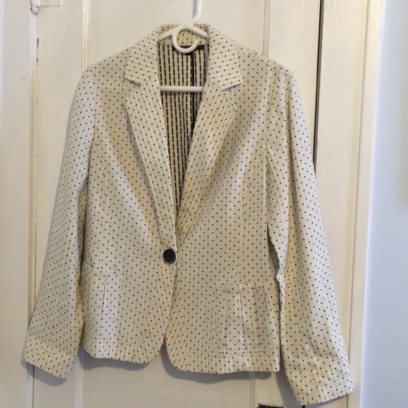 White polka dot work blazer - Picture 1 of 4